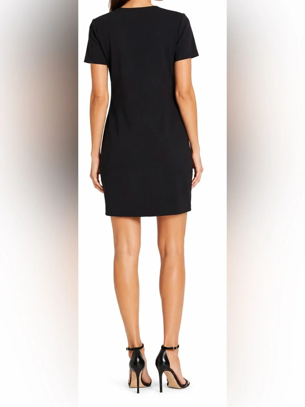 Tory Burch Metallic Sparkle Shift Sheath Mini Dress Black XS Cocktail